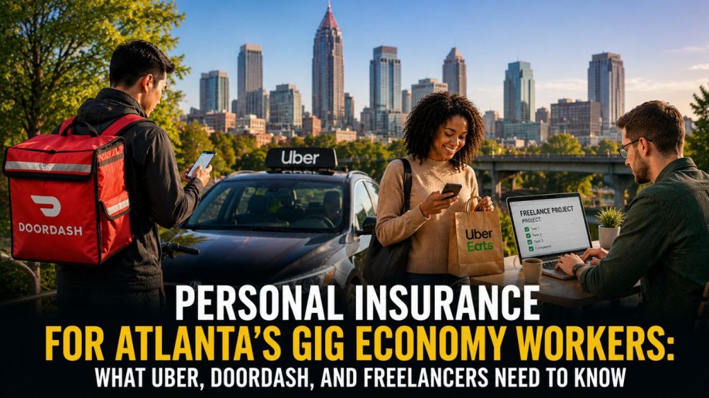 personal insurance for atlanta's gig economy workers: what uber, doordash, and freelancers need to know